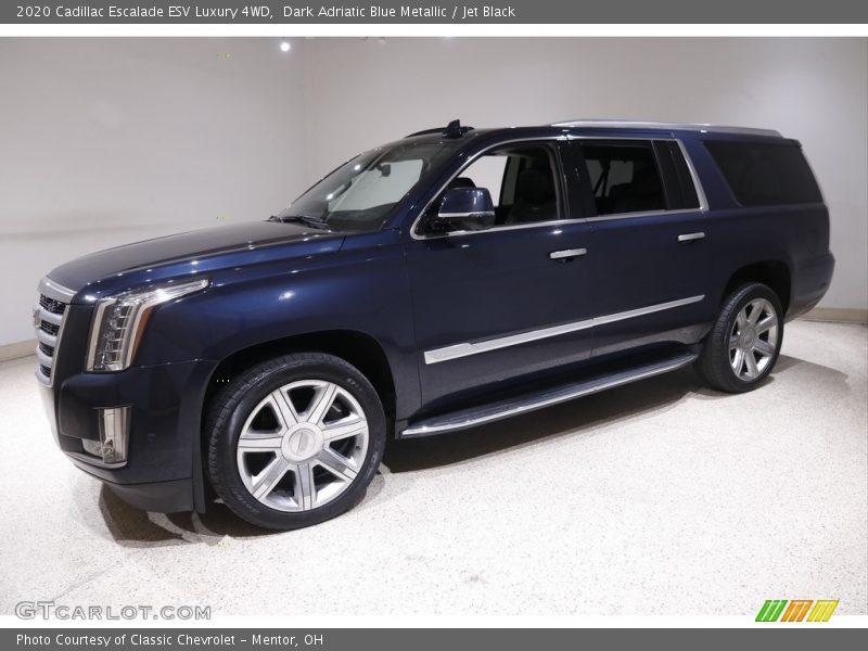 Dark Adriatic Blue Metallic / Jet Black 2020 Cadillac Escalade ESV Luxury 4WD
