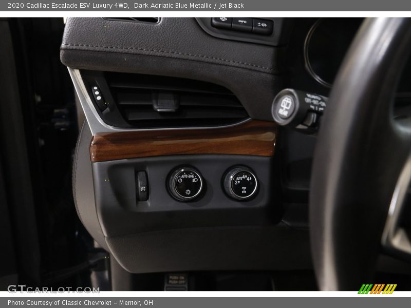 Dark Adriatic Blue Metallic / Jet Black 2020 Cadillac Escalade ESV Luxury 4WD