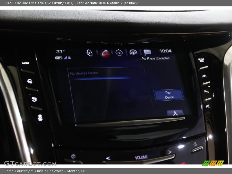 Dark Adriatic Blue Metallic / Jet Black 2020 Cadillac Escalade ESV Luxury 4WD