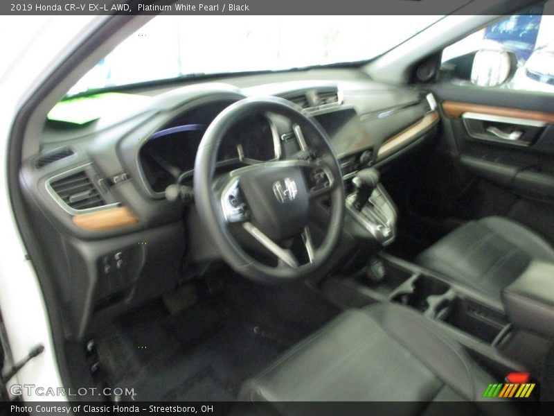 Platinum White Pearl / Black 2019 Honda CR-V EX-L AWD