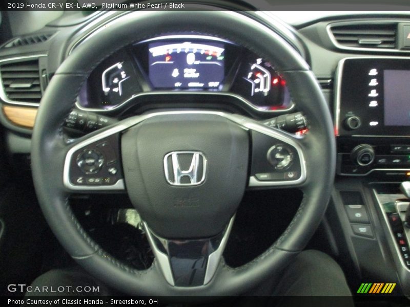 Platinum White Pearl / Black 2019 Honda CR-V EX-L AWD