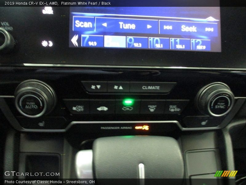 Platinum White Pearl / Black 2019 Honda CR-V EX-L AWD
