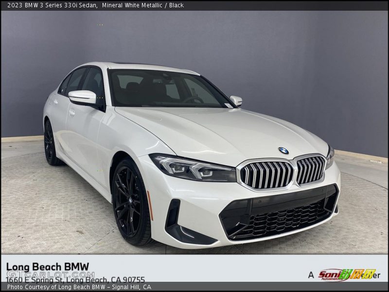 Mineral White Metallic / Black 2023 BMW 3 Series 330i Sedan