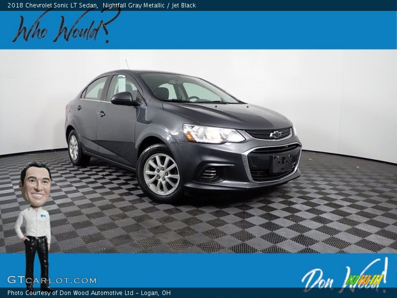 Nightfall Gray Metallic / Jet Black 2018 Chevrolet Sonic LT Sedan