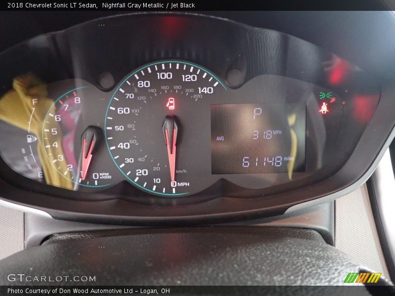 Nightfall Gray Metallic / Jet Black 2018 Chevrolet Sonic LT Sedan