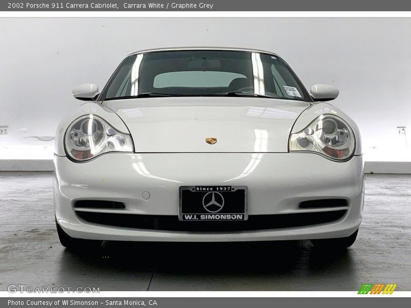 Carrara White / Graphite Grey 2002 Porsche 911 Carrera Cabriolet