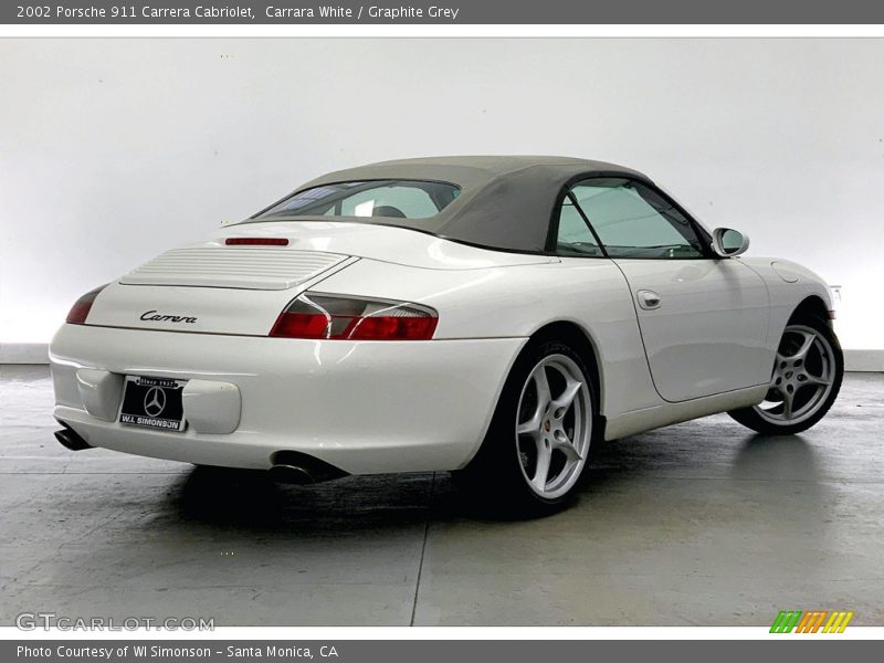Carrara White / Graphite Grey 2002 Porsche 911 Carrera Cabriolet