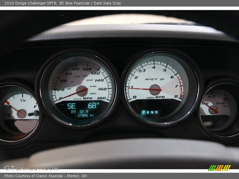 B5 Blue Pearlcoat / Dark Slate Gray 2010 Dodge Challenger SRT8