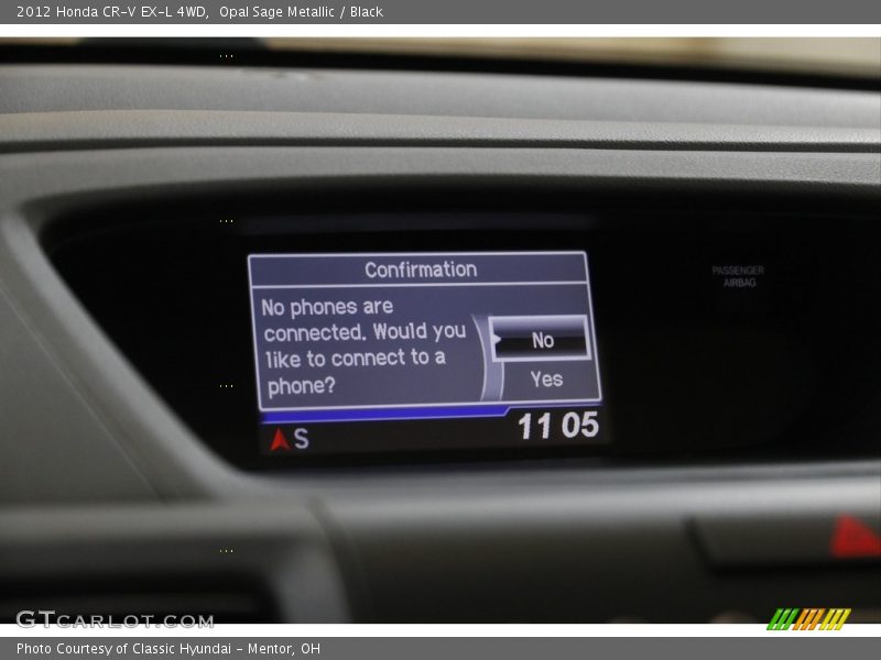 Opal Sage Metallic / Black 2012 Honda CR-V EX-L 4WD