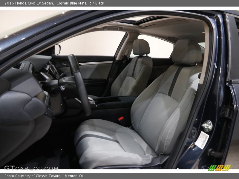 Cosmic Blue Metallic / Black 2016 Honda Civic EX Sedan