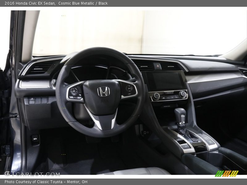 Cosmic Blue Metallic / Black 2016 Honda Civic EX Sedan