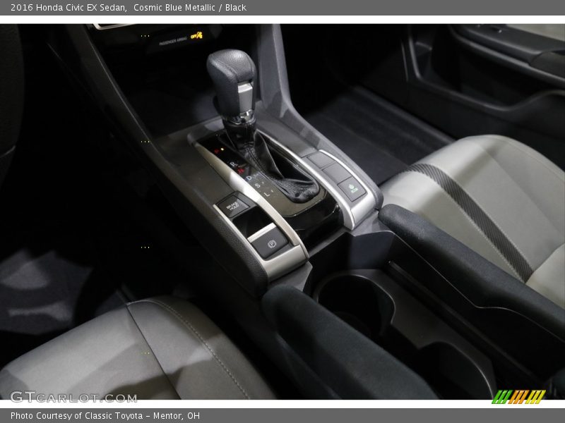 Cosmic Blue Metallic / Black 2016 Honda Civic EX Sedan