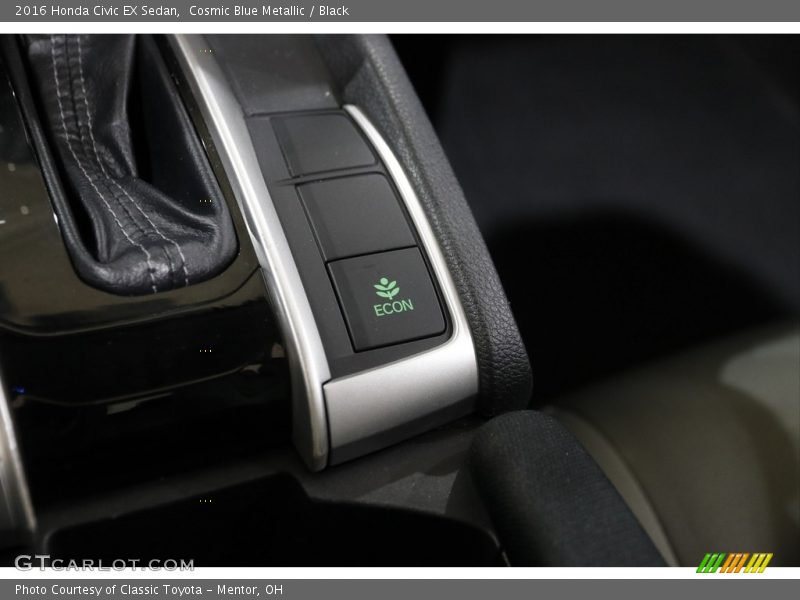 Cosmic Blue Metallic / Black 2016 Honda Civic EX Sedan