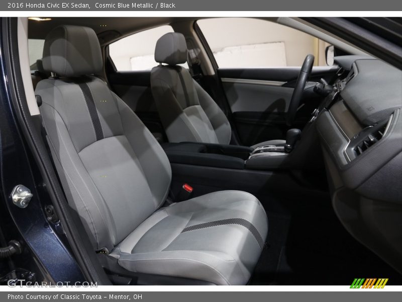 Cosmic Blue Metallic / Black 2016 Honda Civic EX Sedan