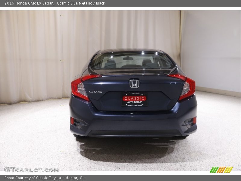 Cosmic Blue Metallic / Black 2016 Honda Civic EX Sedan