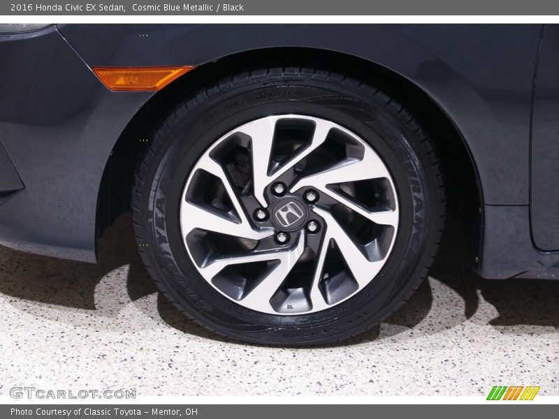 Cosmic Blue Metallic / Black 2016 Honda Civic EX Sedan