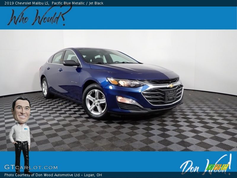 Pacific Blue Metallic / Jet Black 2019 Chevrolet Malibu LS