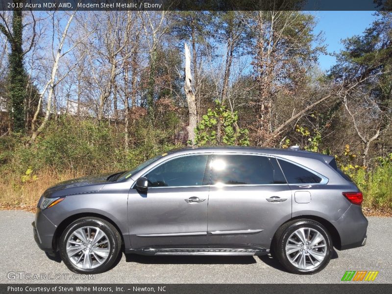 Modern Steel Metallic / Ebony 2018 Acura MDX AWD