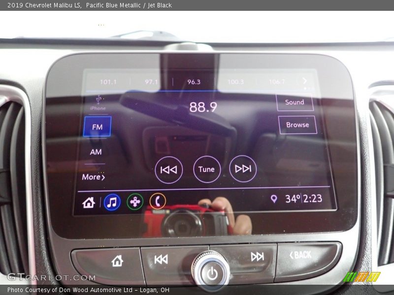 Pacific Blue Metallic / Jet Black 2019 Chevrolet Malibu LS