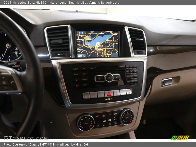Lunar Blue Metallic / Almond Beige/Mocha 2015 Mercedes-Benz ML 350 4Matic
