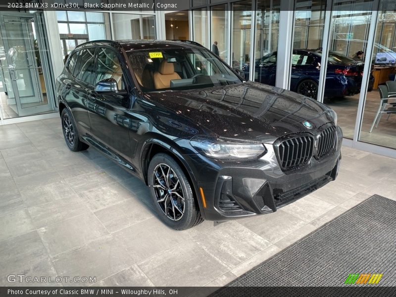 Black Sapphire Metallic / Cognac 2023 BMW X3 xDrive30i