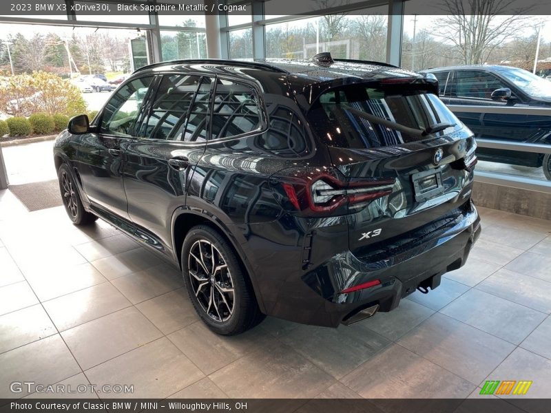 Black Sapphire Metallic / Cognac 2023 BMW X3 xDrive30i
