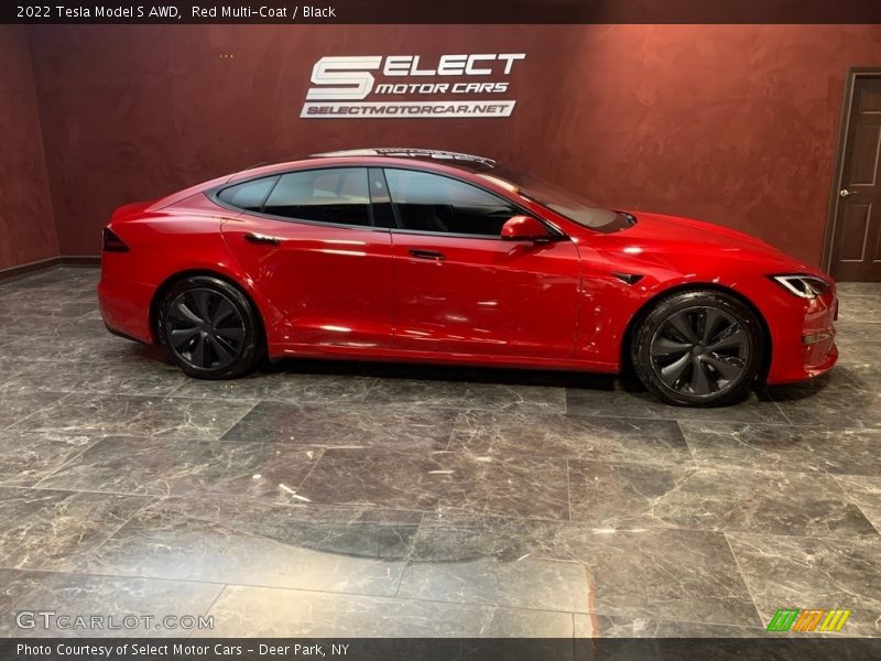 Red Multi-Coat / Black 2022 Tesla Model S AWD