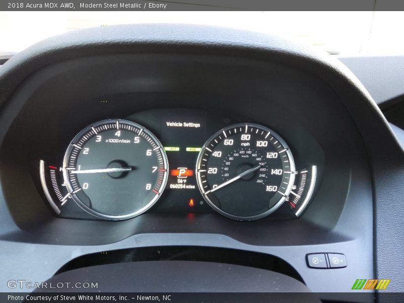 Modern Steel Metallic / Ebony 2018 Acura MDX AWD