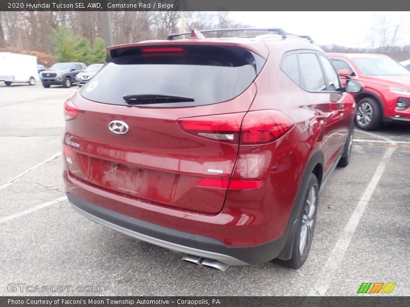 Gemstone Red / Beige 2020 Hyundai Tucson SEL AWD