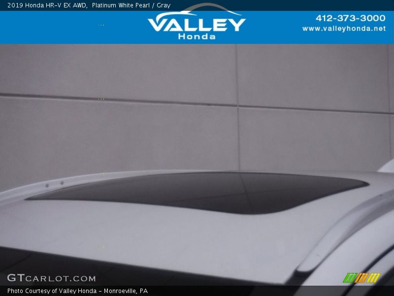 Platinum White Pearl / Gray 2019 Honda HR-V EX AWD
