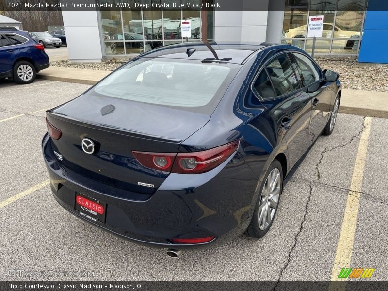 Deep Crystal Blue Mica / Black 2021 Mazda Mazda3 Premium Sedan AWD
