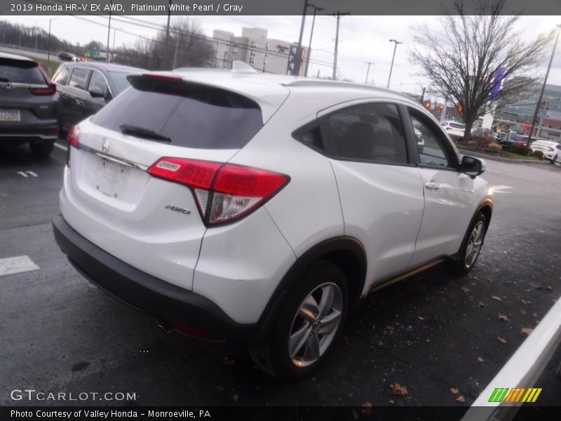 Platinum White Pearl / Gray 2019 Honda HR-V EX AWD