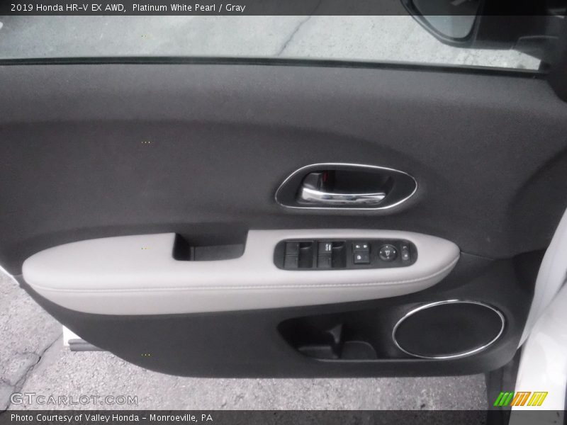 Platinum White Pearl / Gray 2019 Honda HR-V EX AWD