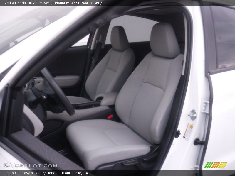 Platinum White Pearl / Gray 2019 Honda HR-V EX AWD