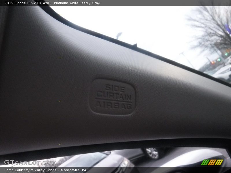 Platinum White Pearl / Gray 2019 Honda HR-V EX AWD