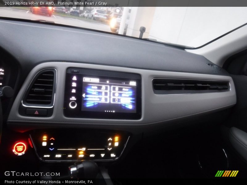 Platinum White Pearl / Gray 2019 Honda HR-V EX AWD