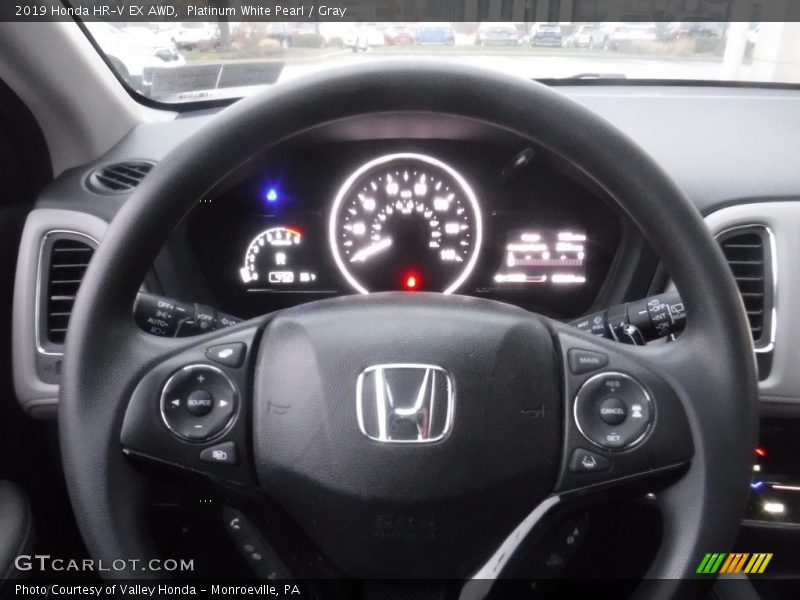 Platinum White Pearl / Gray 2019 Honda HR-V EX AWD