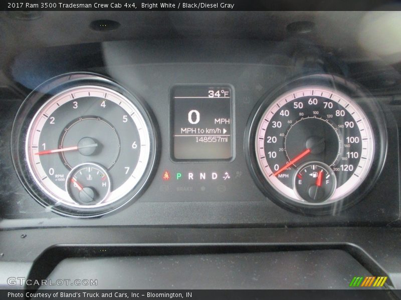 Bright White / Black/Diesel Gray 2017 Ram 3500 Tradesman Crew Cab 4x4