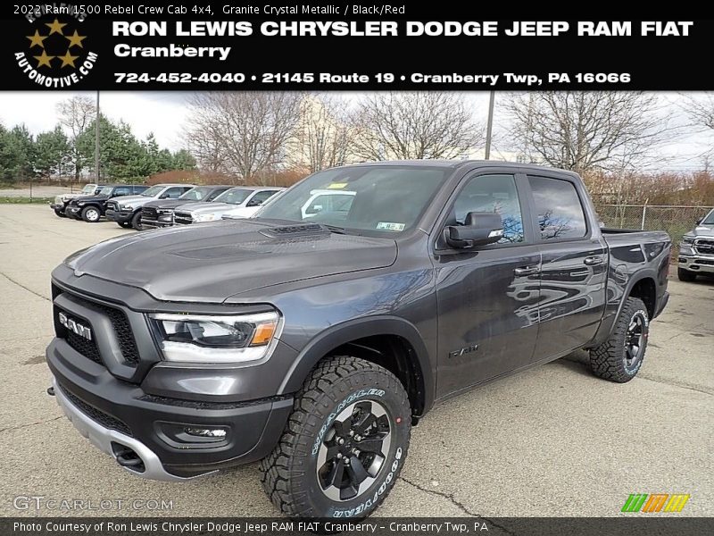 Granite Crystal Metallic / Black/Red 2022 Ram 1500 Rebel Crew Cab 4x4