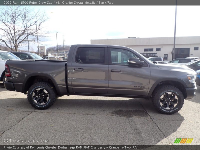 Granite Crystal Metallic / Black/Red 2022 Ram 1500 Rebel Crew Cab 4x4