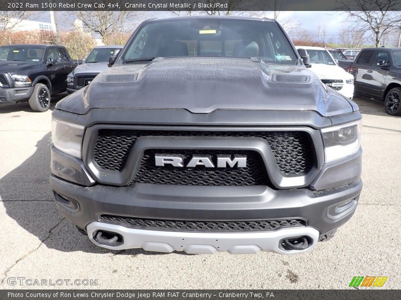 Granite Crystal Metallic / Black/Red 2022 Ram 1500 Rebel Crew Cab 4x4