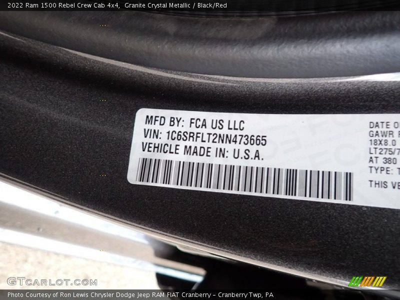 Granite Crystal Metallic / Black/Red 2022 Ram 1500 Rebel Crew Cab 4x4