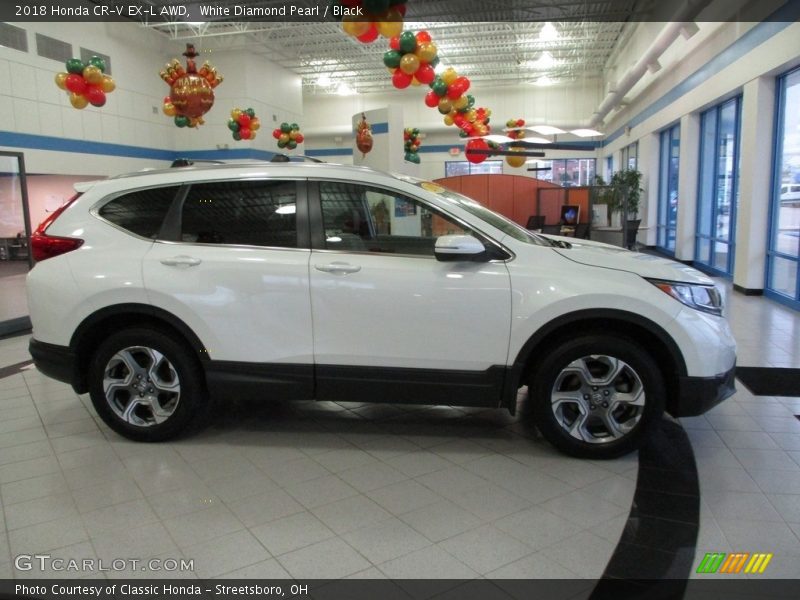 White Diamond Pearl / Black 2018 Honda CR-V EX-L AWD