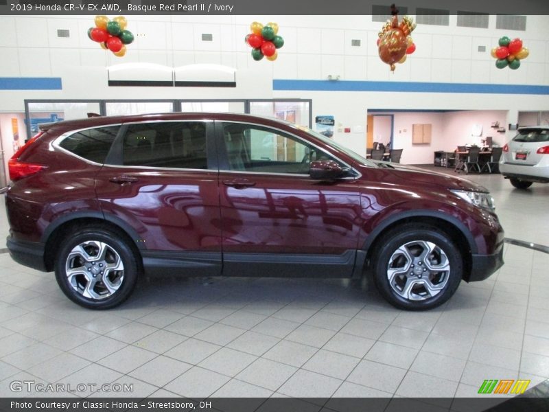 Basque Red Pearl II / Ivory 2019 Honda CR-V EX AWD