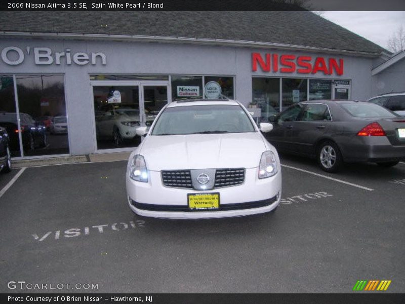 Satin White Pearl / Blond 2006 Nissan Altima 3.5 SE
