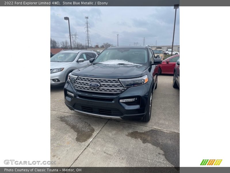 Stone Blue Metallic / Ebony 2022 Ford Explorer Limited 4WD