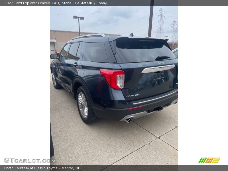Stone Blue Metallic / Ebony 2022 Ford Explorer Limited 4WD