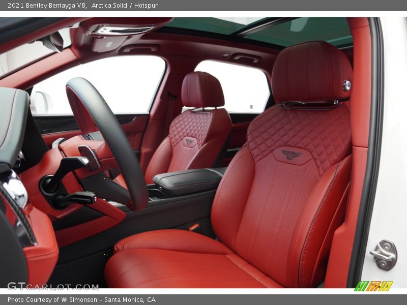 Front Seat of 2021 Bentayga V8