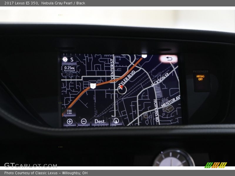 Nebula Gray Pearl / Black 2017 Lexus ES 350