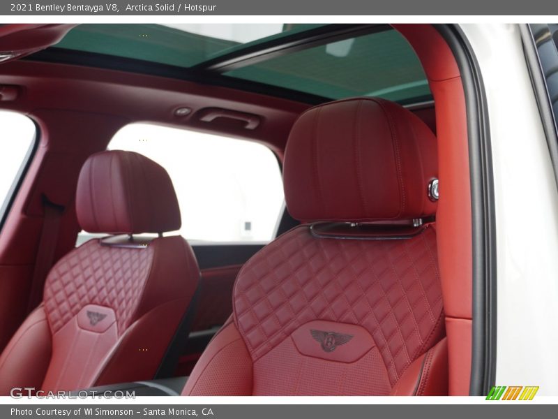 Front Seat of 2021 Bentayga V8
